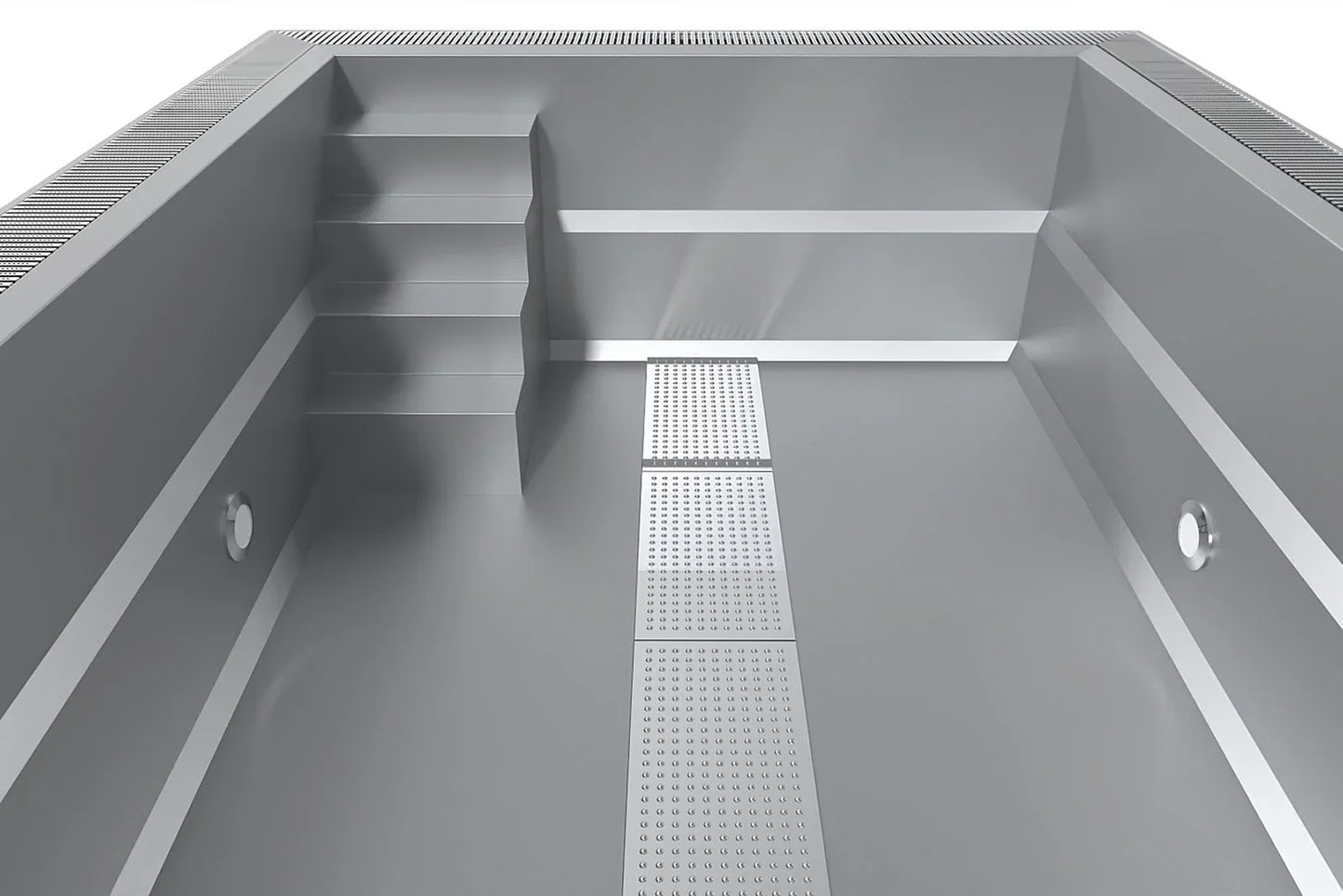 Pool Expert Edelstahl-Schwimmbecken, 3x6x1,34 m
